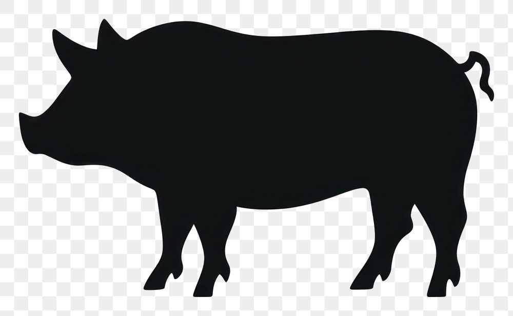 PNG Pig animals logo icon silhouette mammal black