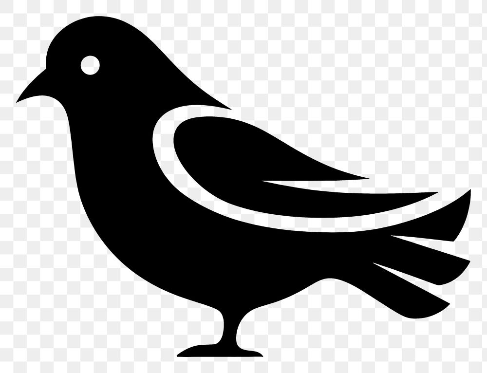 PNG Pigeon logo icon silhouette blackbird animal.