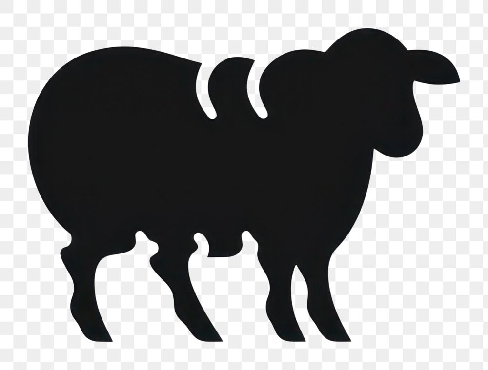 PNG Sheep logo icon silhouette livestock animal.