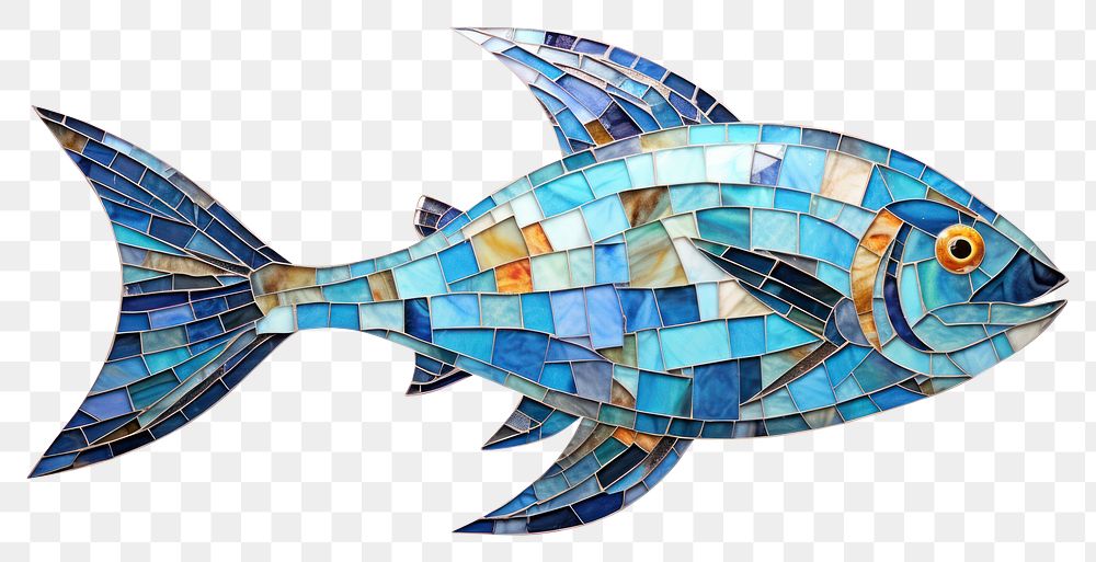Mosaic tiles of fish animal creativity pattern.