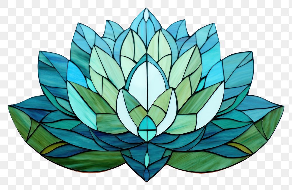 Mosaic tiles of lotus pattern flower leaf.