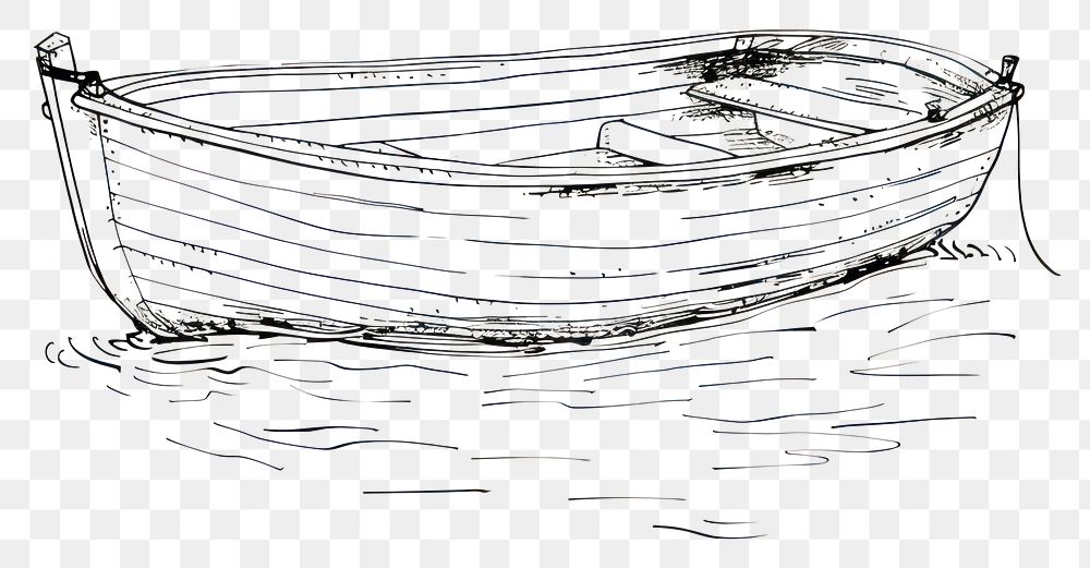 PNG Hand drawn of boat drawing sketch watercraft.