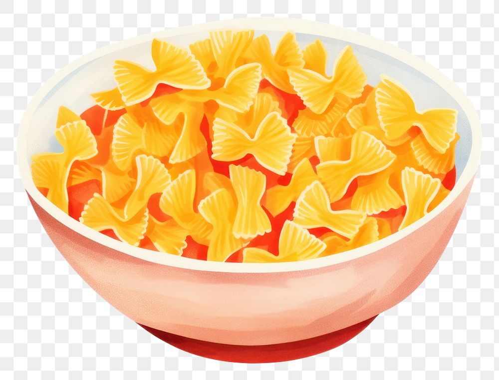 PNG Farfalle on pasta bowl food.