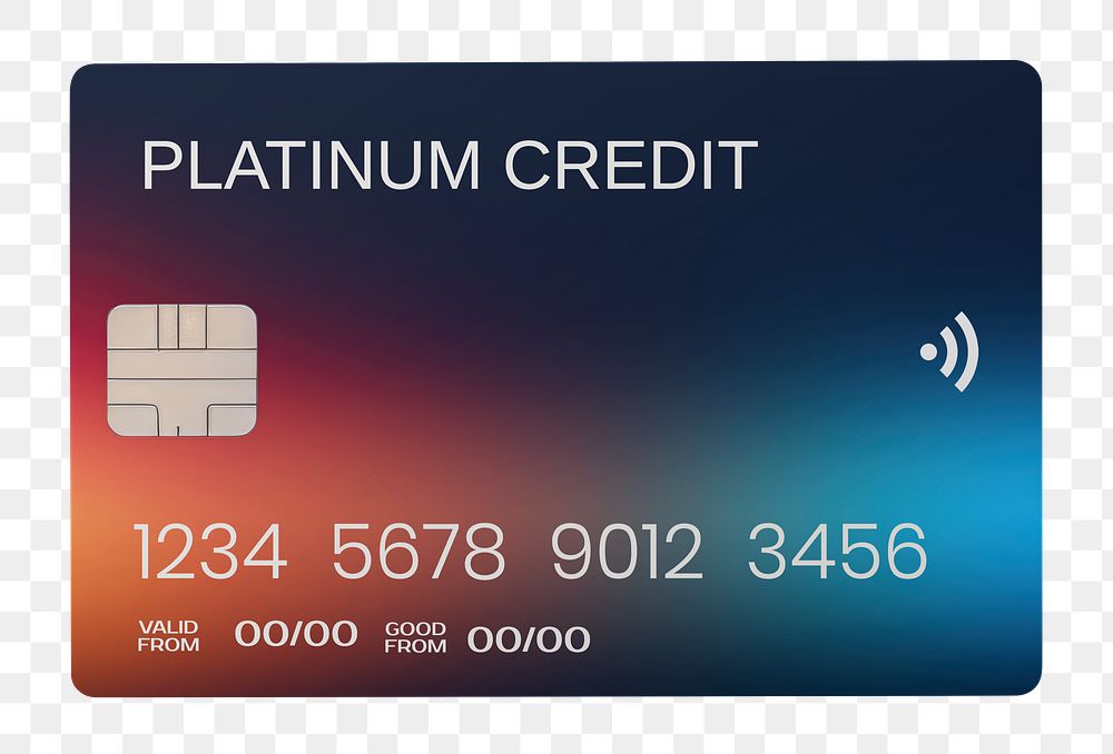 PNG credit card, transparent background