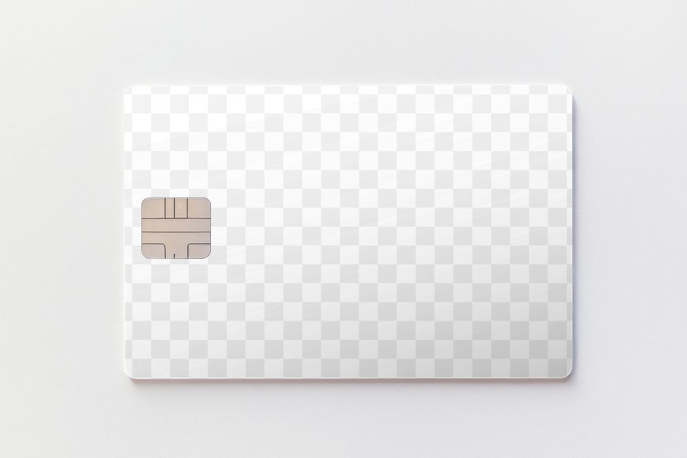 Credit card png mockup, transparent design