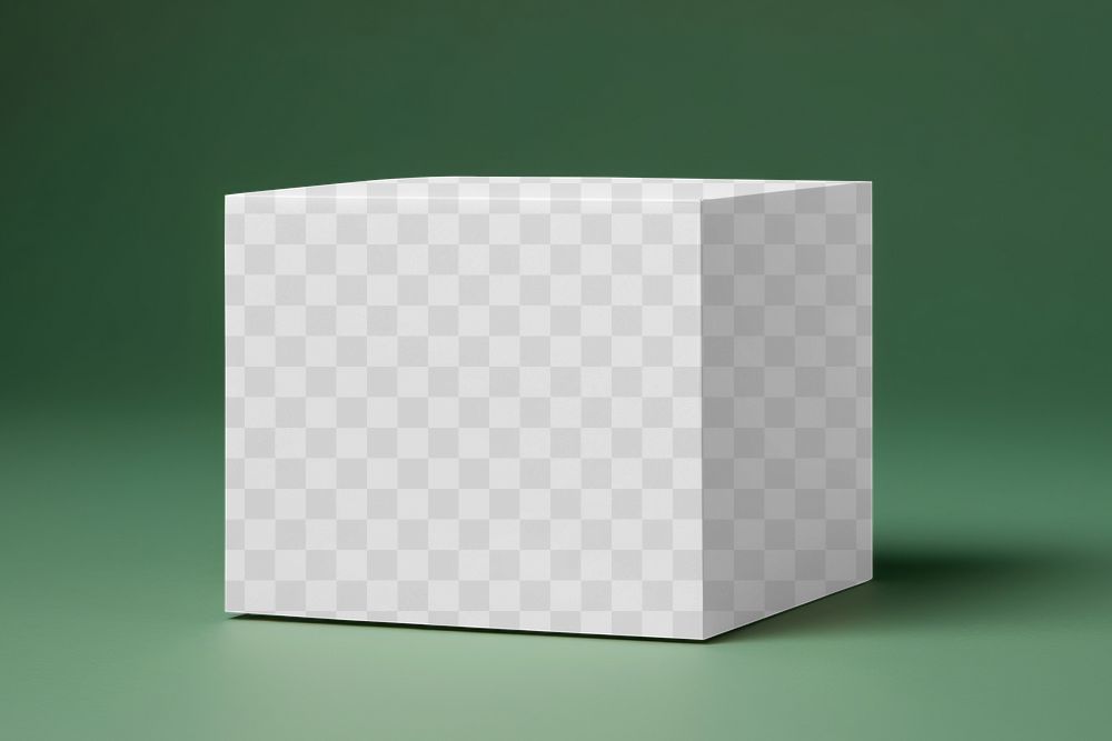 Parcel box png product mockup, transparent design