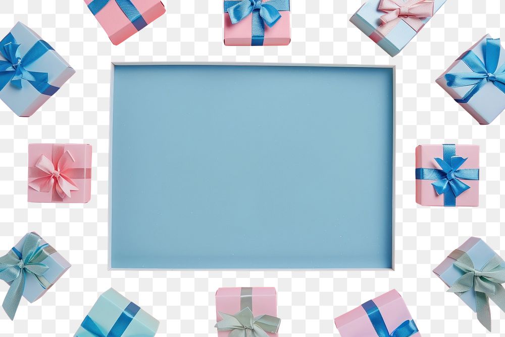 PNG Flat lay gift boxes frame backgrounds celebration anniversary.