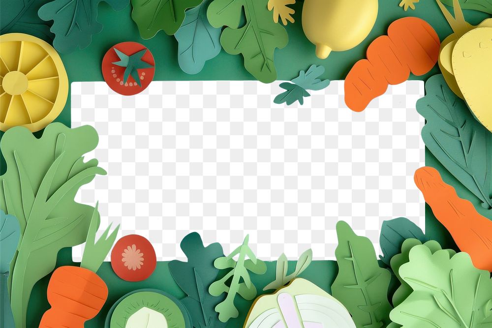 PNG Healthy vegetables frame backgrounds painting green.