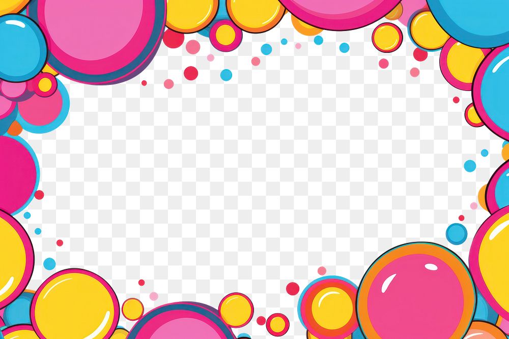 PNG Comic kawaii border effect backgrounds abstract confetti.