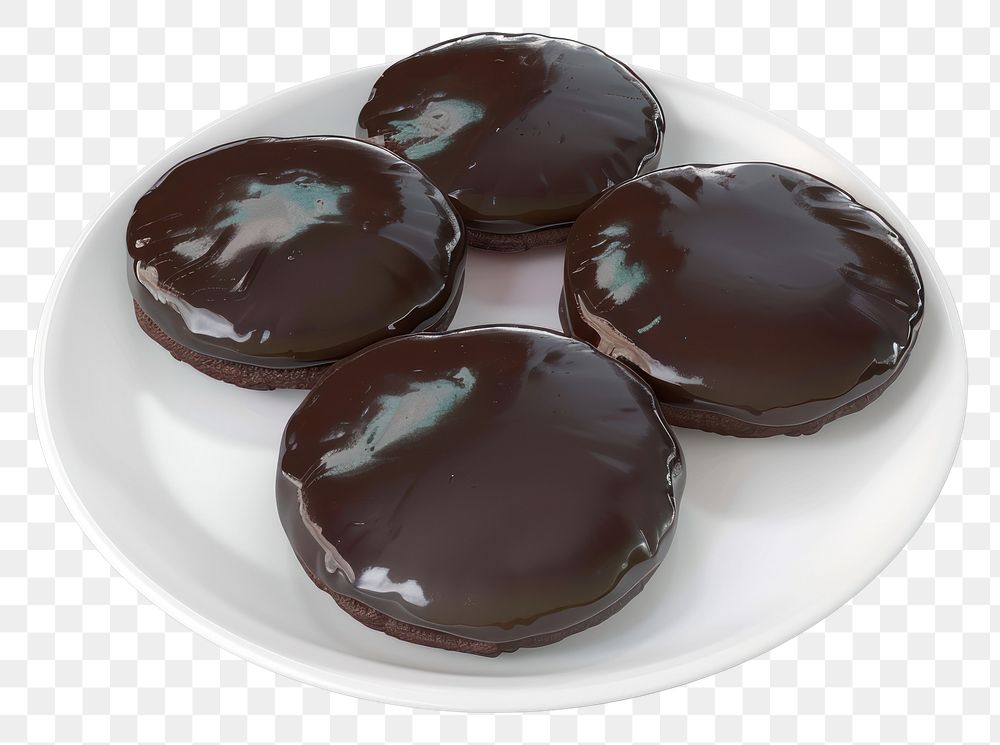 PNG Chocolate scones confectionery dessert biscuit.