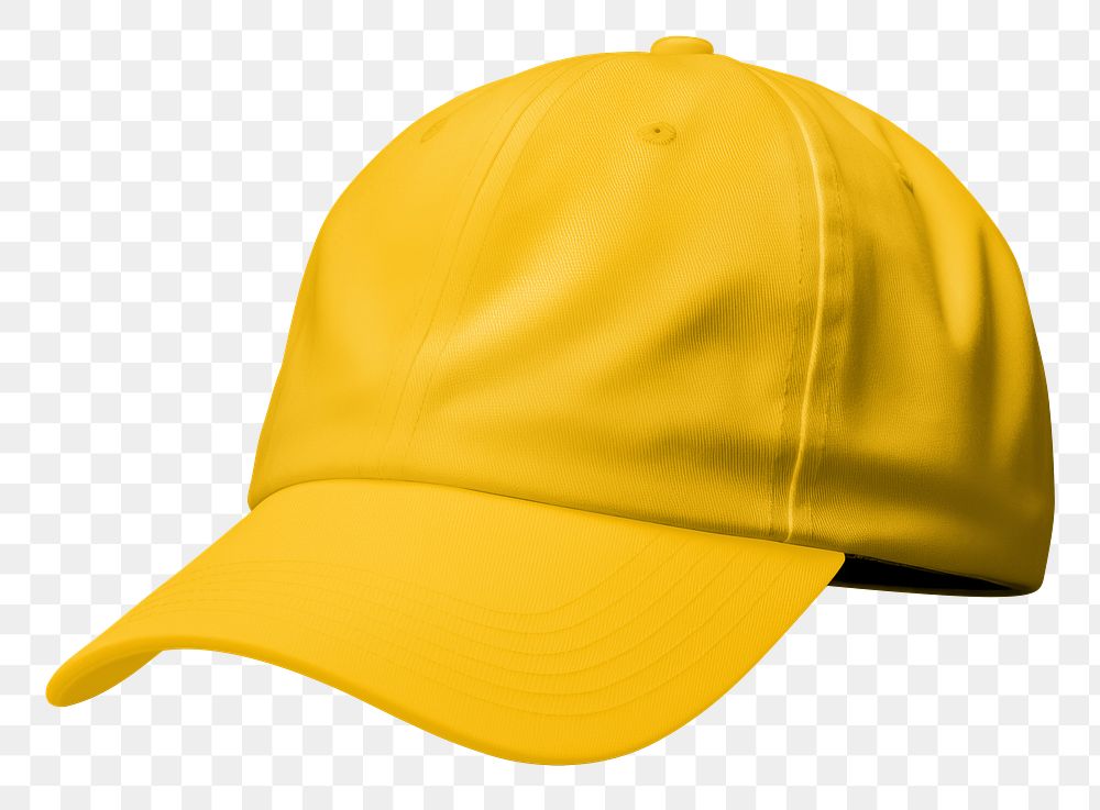 PNG Yellow cap, transparent background