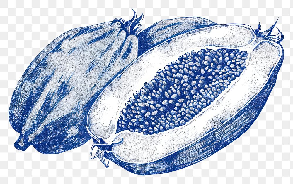PNG Vintage drawing papaya fruits produce animal plant.
