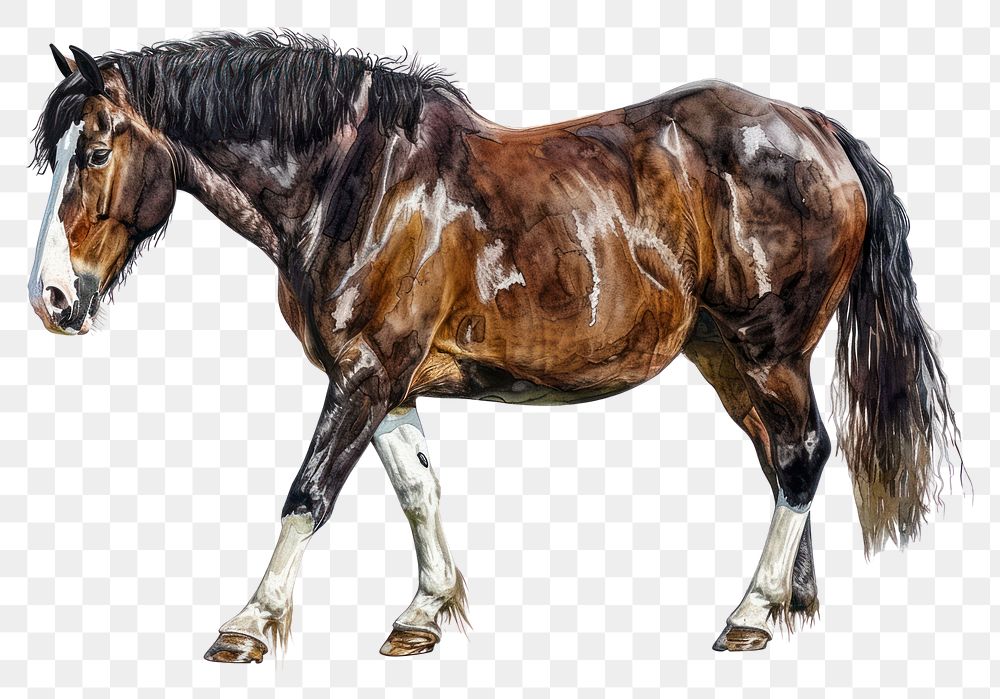 PNG Clydesdale horse stallion animal mammal.