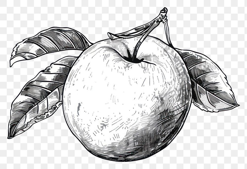 PNG Peach drawing illustrated produce.
