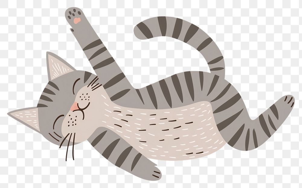PNG  Tabby kitten rolling cat illustrated appliance.