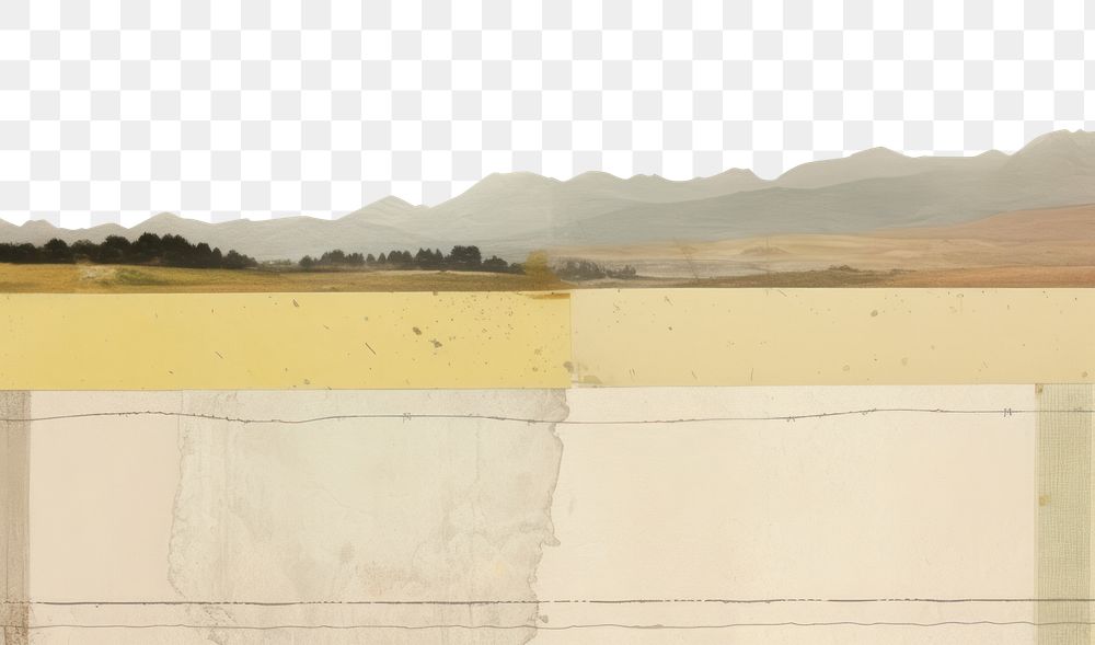 PNG Tape stuck on the landscapes painting nature art.