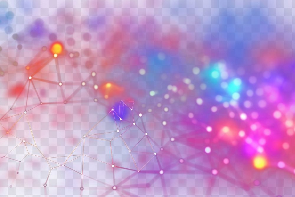 PNG Technology digital background network mesh colorful.