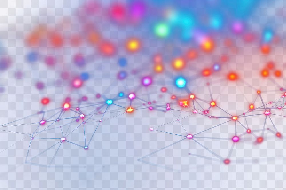 PNG Technology digital background network mesh colorful.