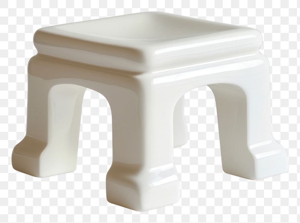 PNG White empty step stool bathroom furniture bar stool.