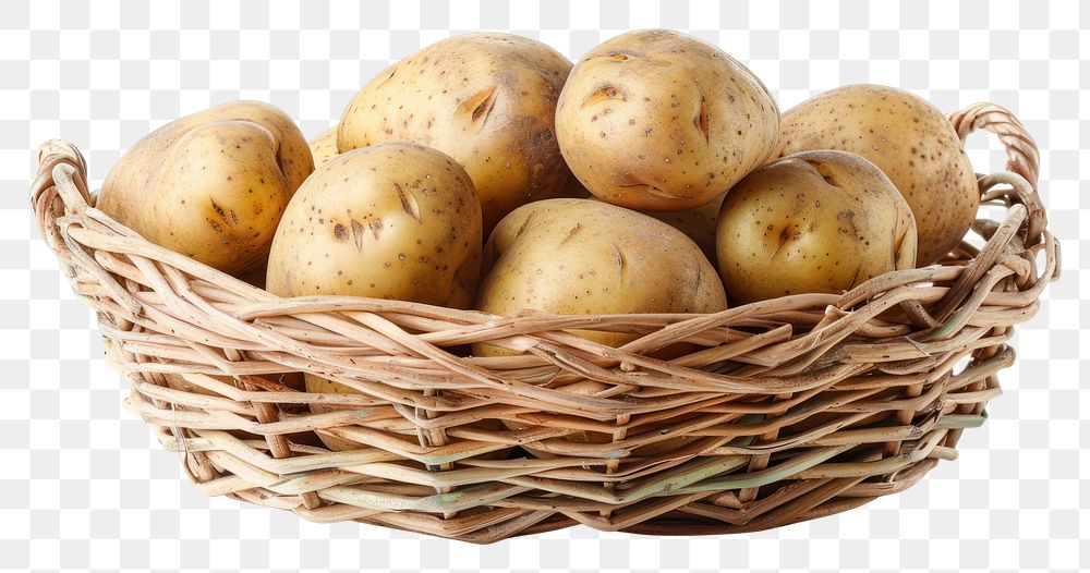 PNG Potatoes in a basket vegetable plant food.