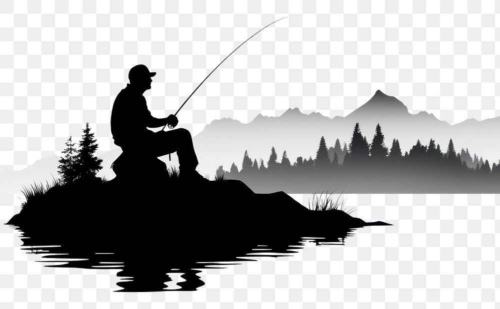 PNG Fishing silhouette fishing recreation.