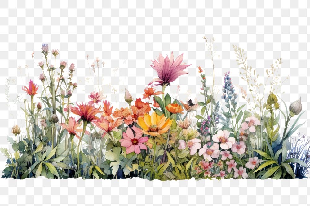 PNG Flowerbed flower flowerbed painting