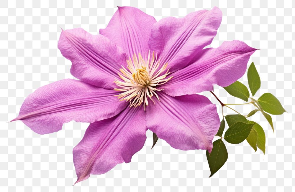 PNG Clematis flower blossom anemone purple.
