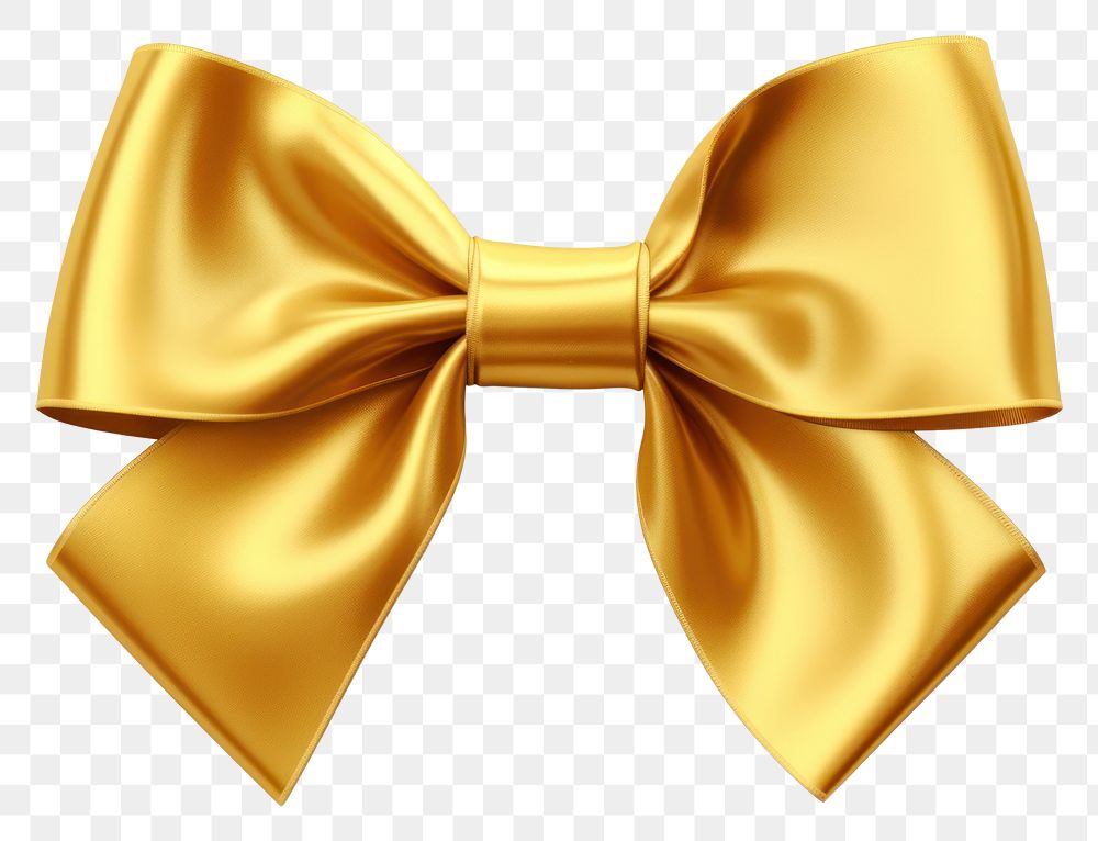 PNG Ribbon bow ribbon shiny gold.
