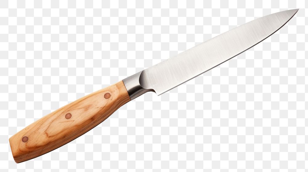 PNG Wooden kitchen knife weapon dagger blade.