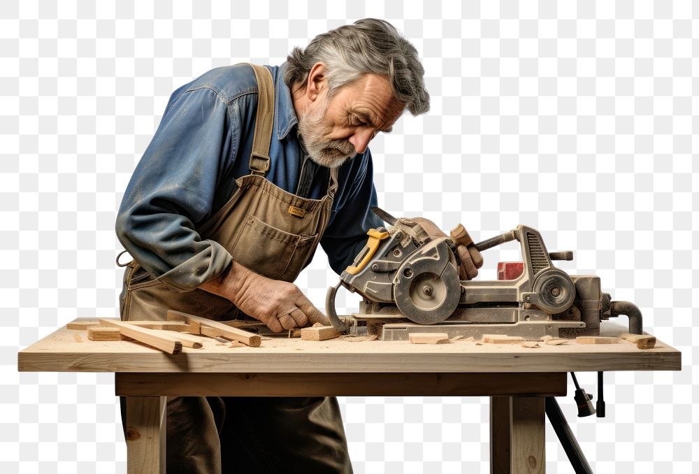 PNG Carpenter working adult concentration craftsperson.