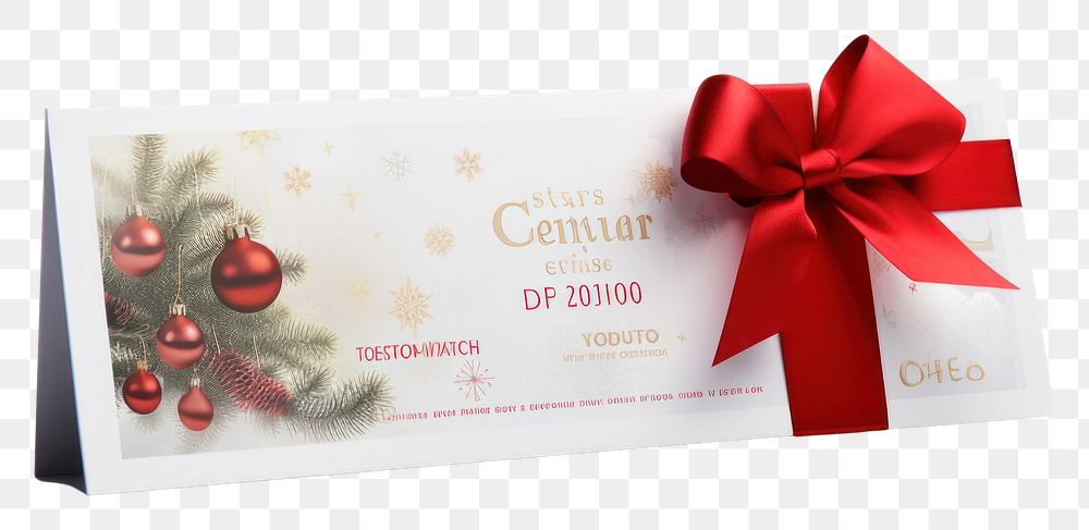 PNG Christmas voucher paper text white background.