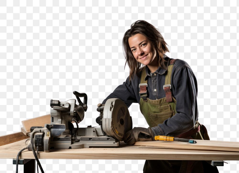 PNG Female carpenter adult tool craftsperson.