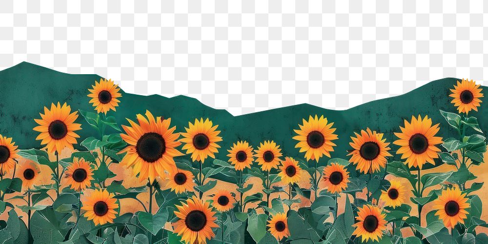 PNG Sunflower backgrounds outdoors painting.
