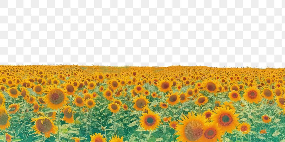 PNG Sunflower backgrounds landscape outdoors