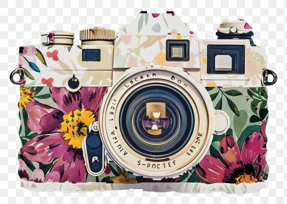 PNG  Flower Collage Camera camera flower photographing