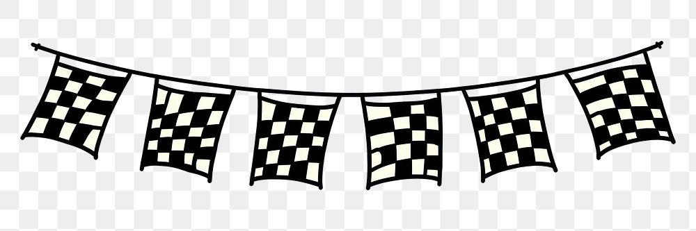 PNG Car racing flag string stencil cushion banner