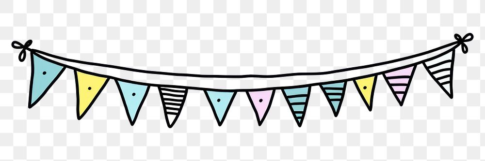 PNG Cupcale flag string triangle banner animal