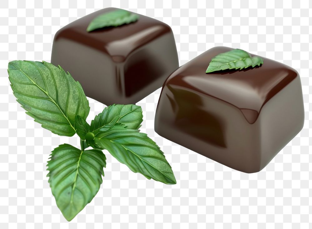 PNG Mint chocolate dessert herbal herbs