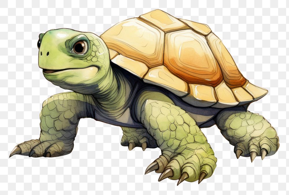 Turtle reptile cartoon animal.