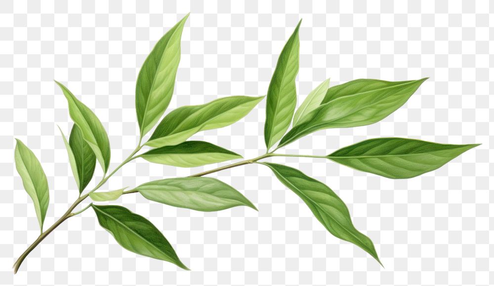 PNG Tea leaves annonaceae herbal plant