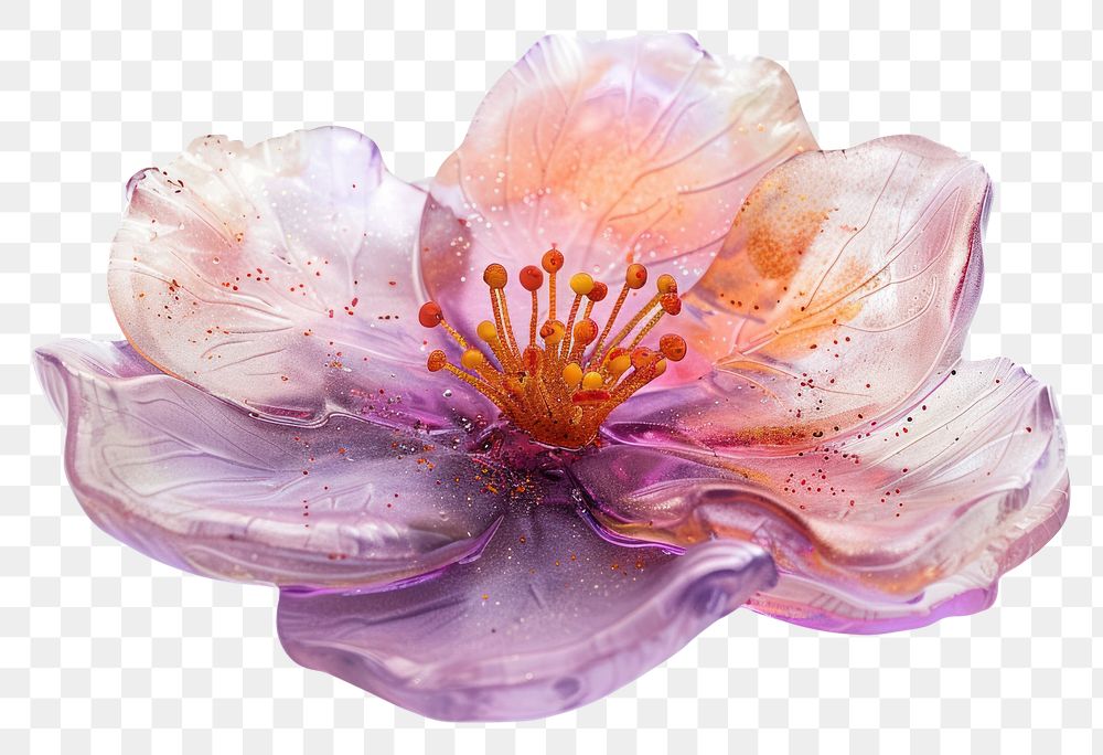 PNG Flower resin art in tree blossom petal plant.