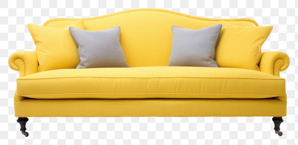 PNG Gray Mid Back Linen Sofa cushion pillow furniture.