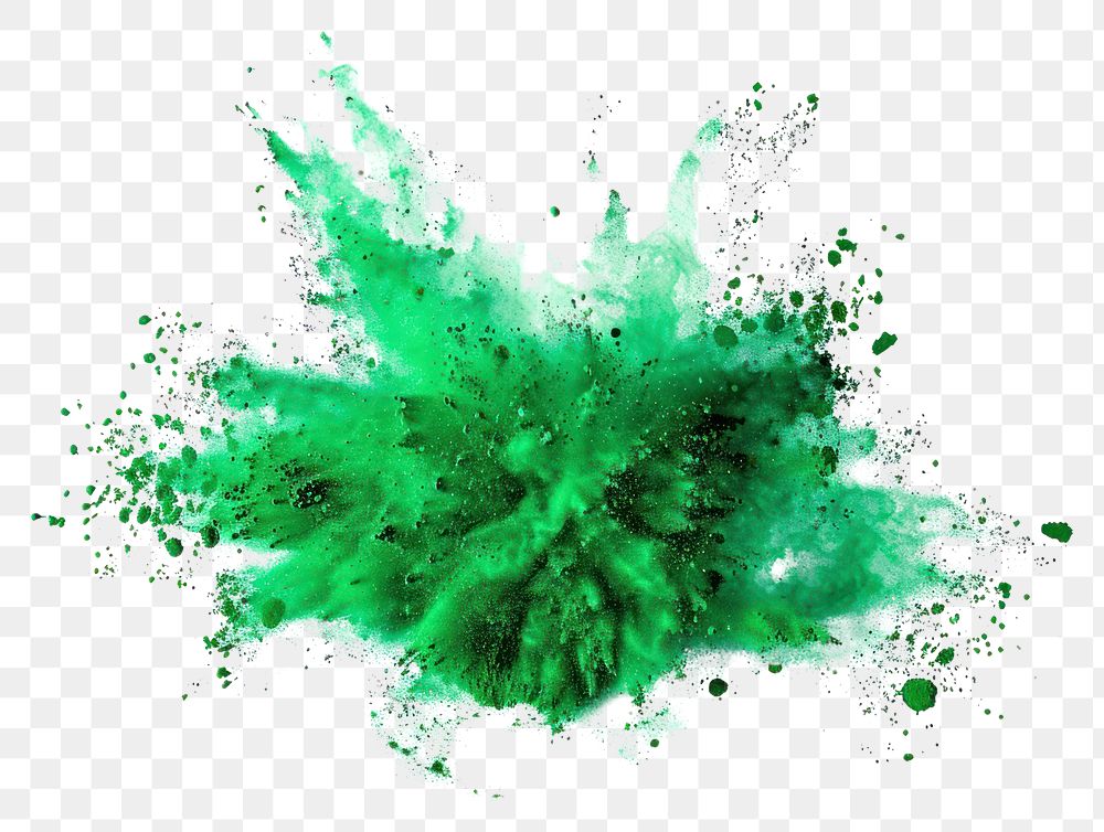 PNG Green holi paint color powder backgrounds white background splattered.