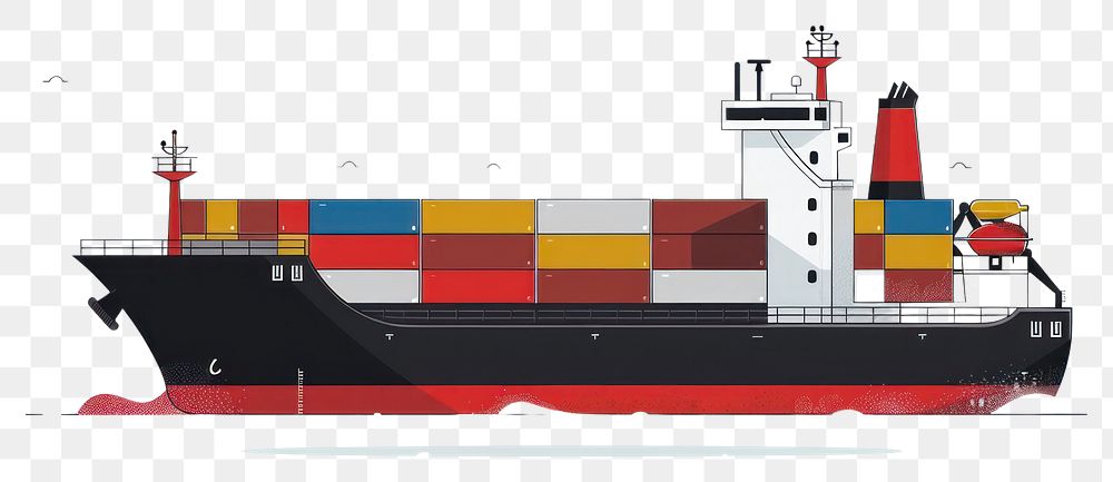 PNG Container ship transportation watercraft freighter.