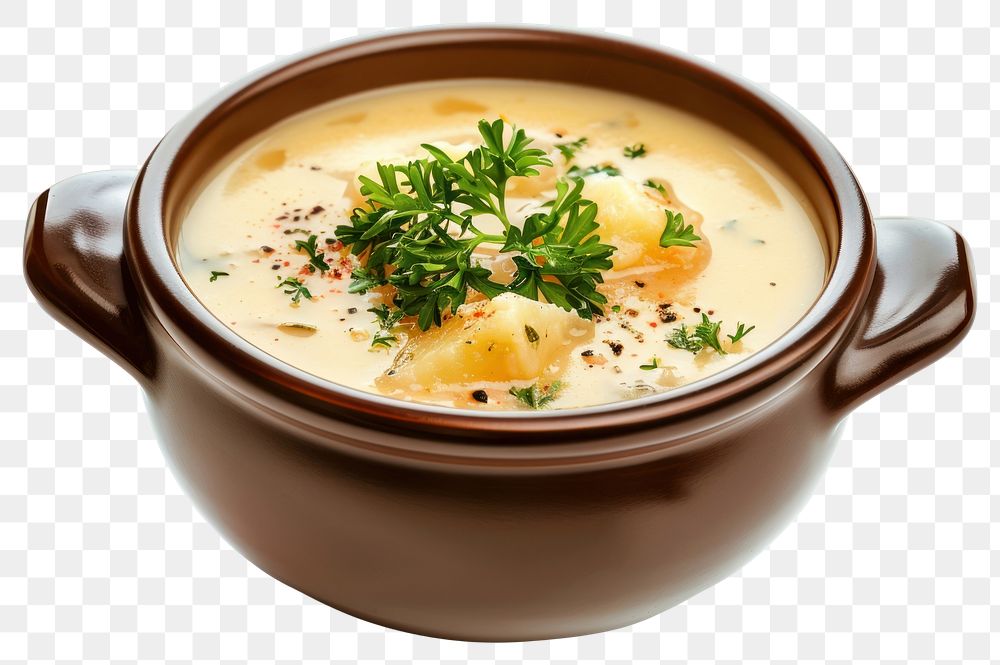 PNG Cheesy potato soup cookware beverage coffee