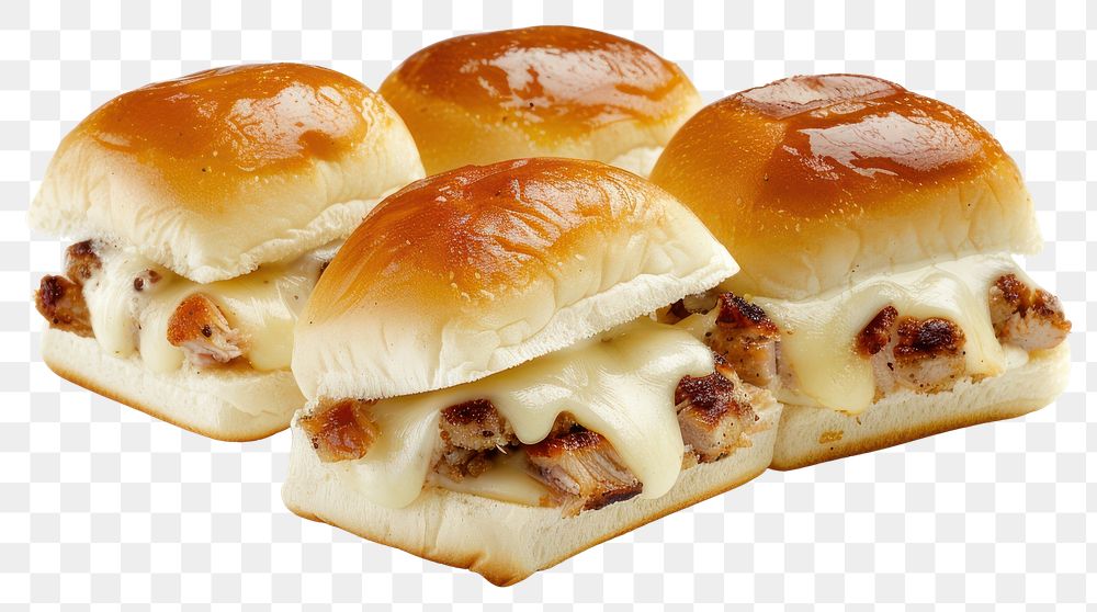 PNG Turkey and Cheese Sliders dessert produce burger.