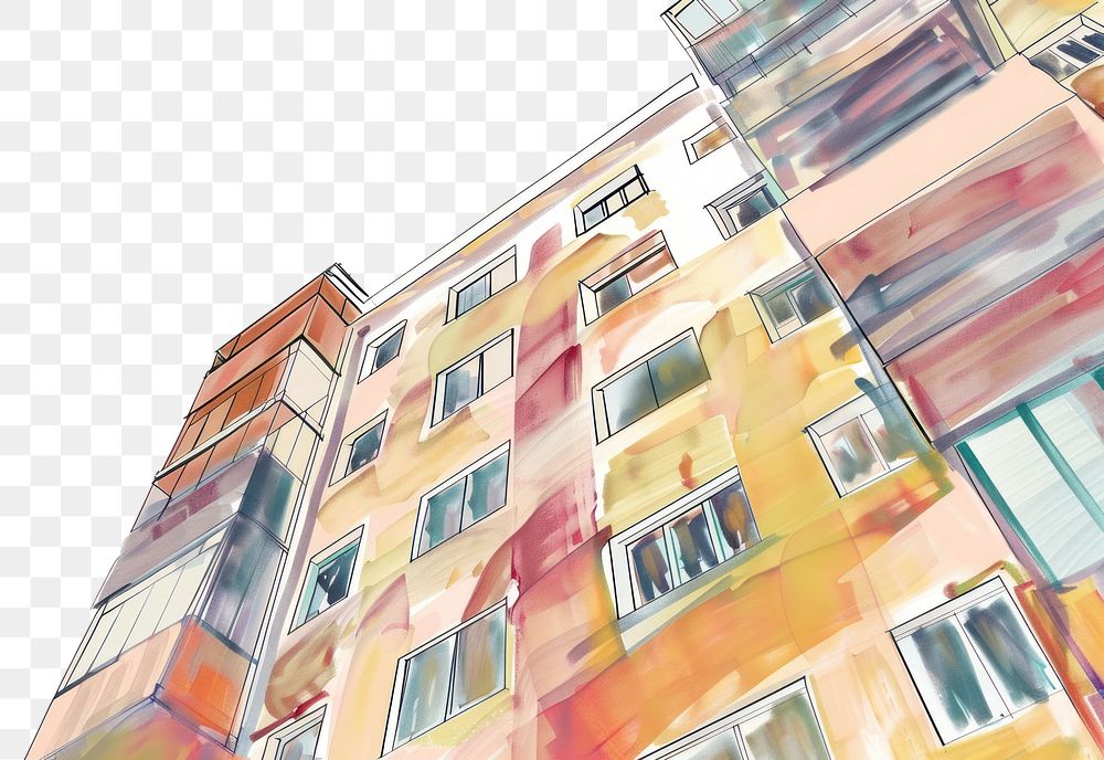 PNG Illustration of condominium architecture electronics building.