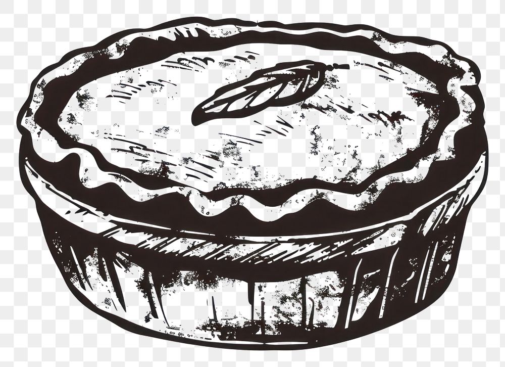 PNG Meat pie pot shaped rubber stamp cookware dessert cupcake.