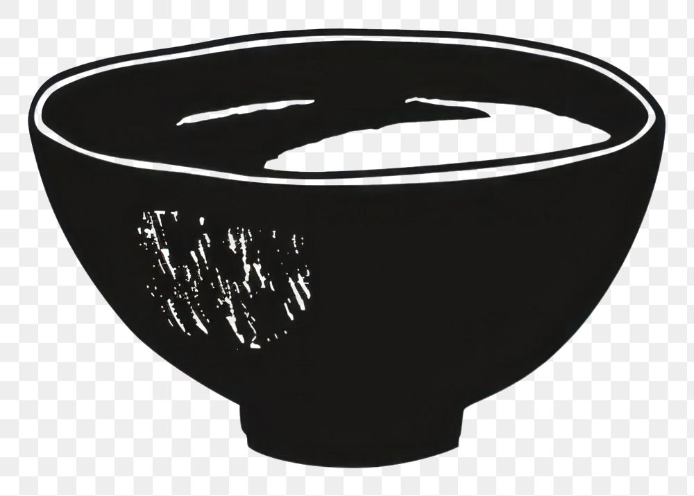 PNG Miso soup shaped rubber stamp bowl soup bowl.