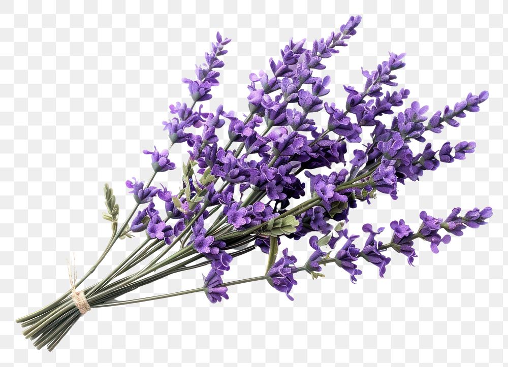 PNG Bouquet purple flower lavender plant white background